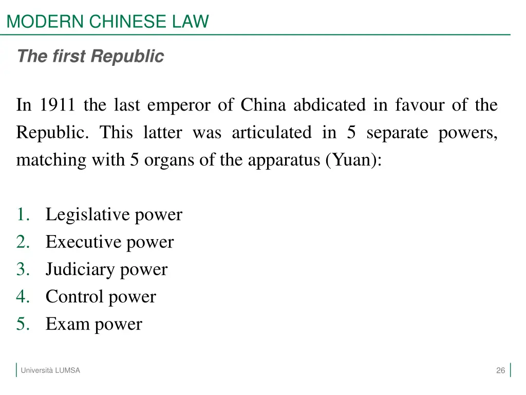 modern chinese law 1