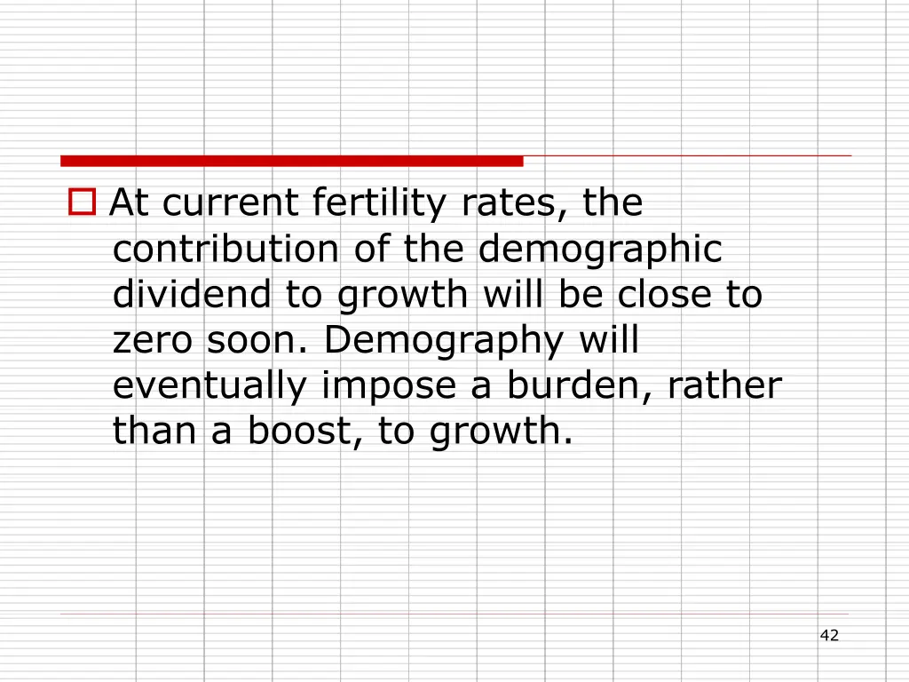 at current fertility rates the contribution