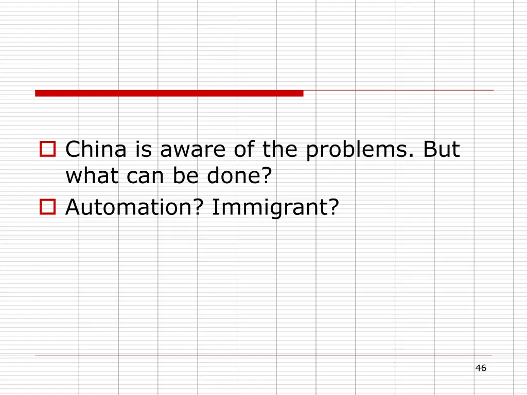 china is aware of the problems but what