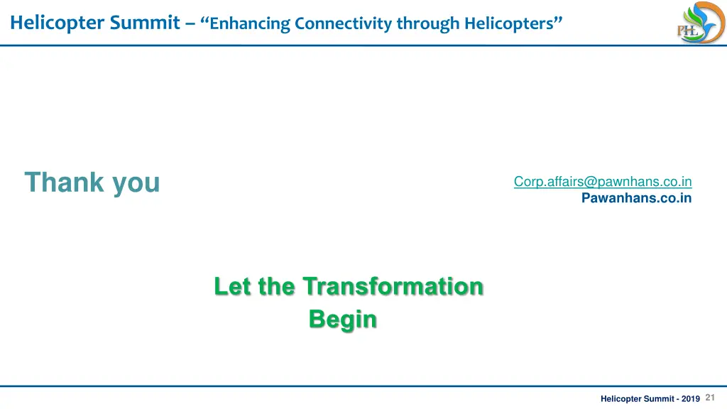 helicopter summit enhancing connectivity through 19