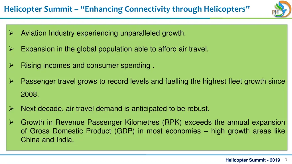 helicopter summit enhancing connectivity through 2