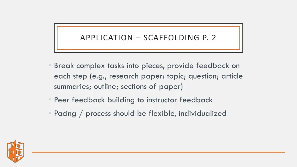 application scaffolding p 2