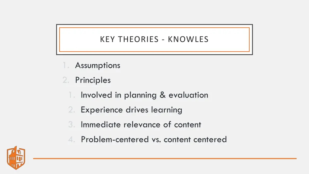 key theories knowles