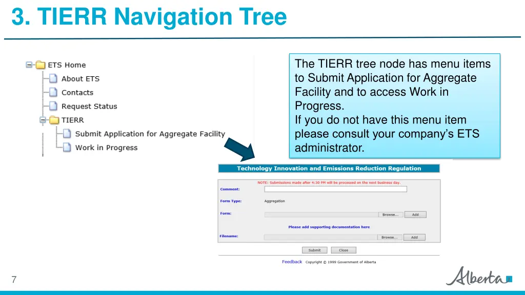 3 tierr navigation tree