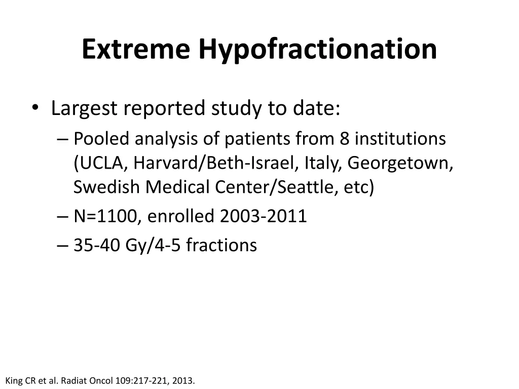 extreme hypofractionation 1