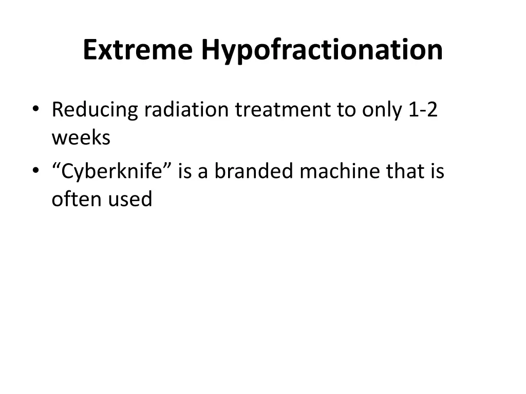 extreme hypofractionation