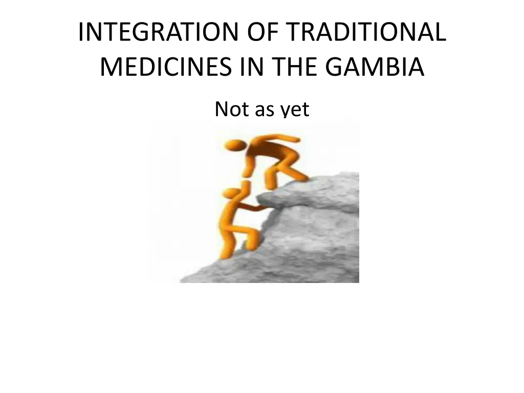 integration of traditional medicines in the gambia