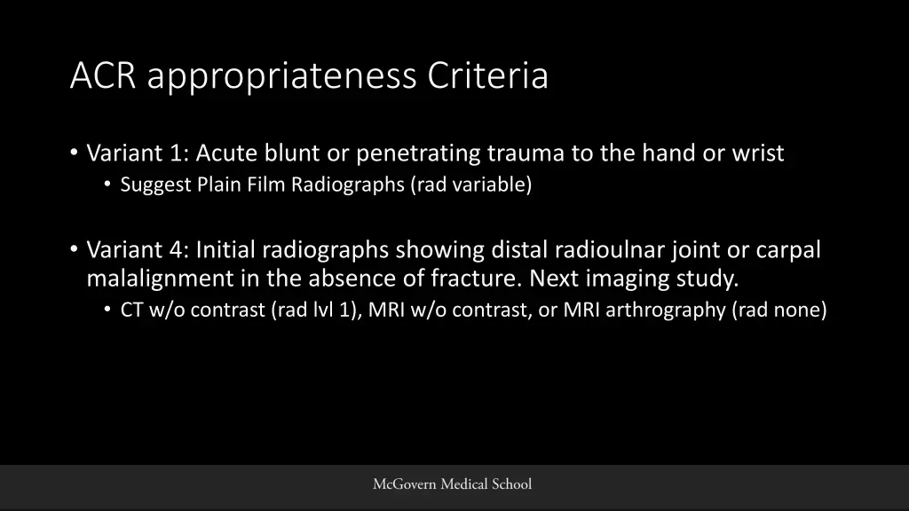 acr appropriateness criteria