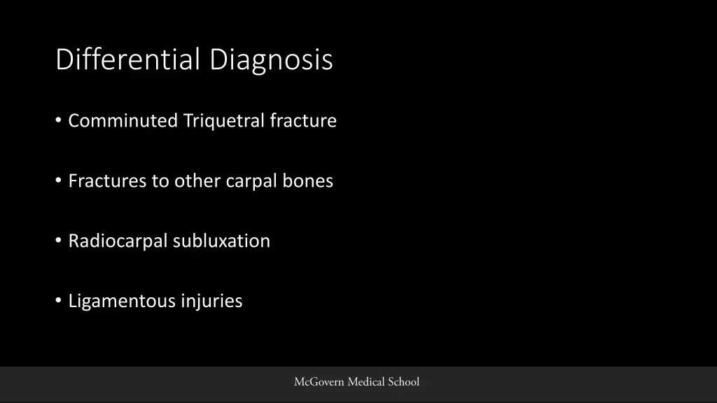 differential diagnosis