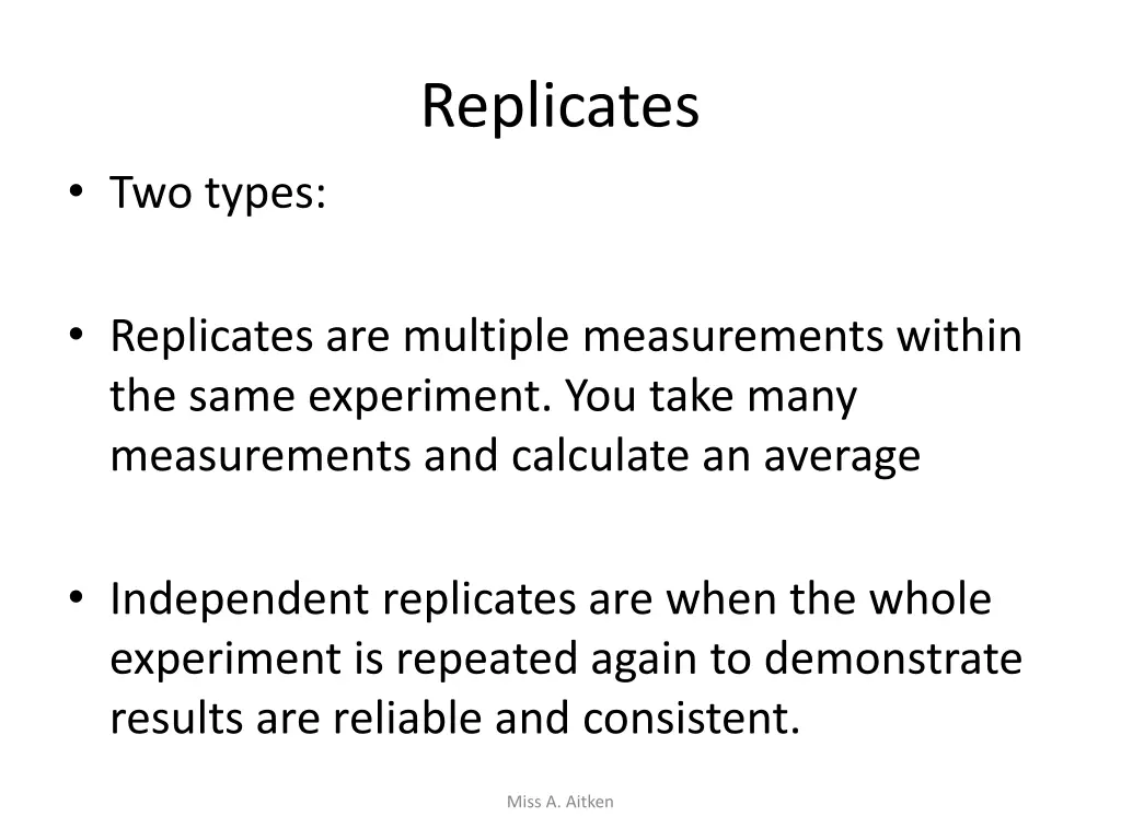 replicates