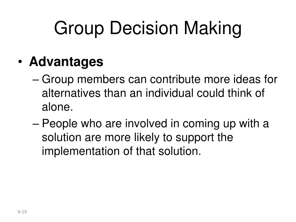 group decision making