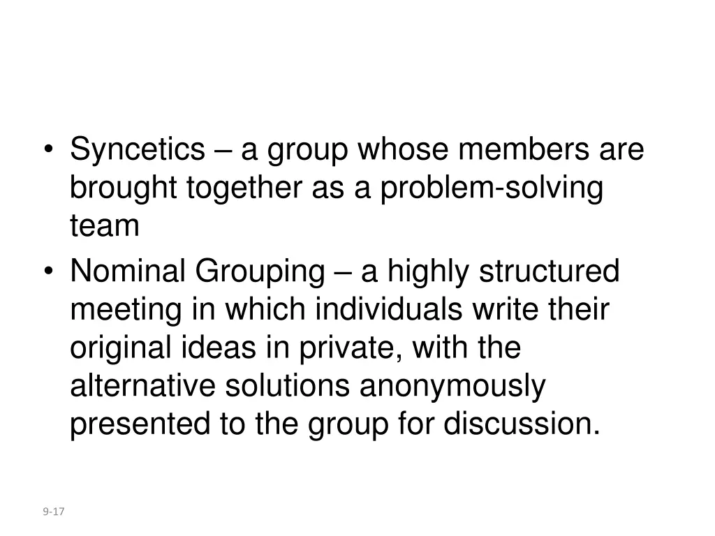 syncetics a group whose members are brought