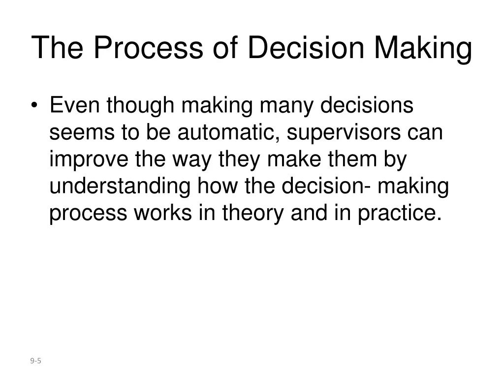 the process of decision making 1