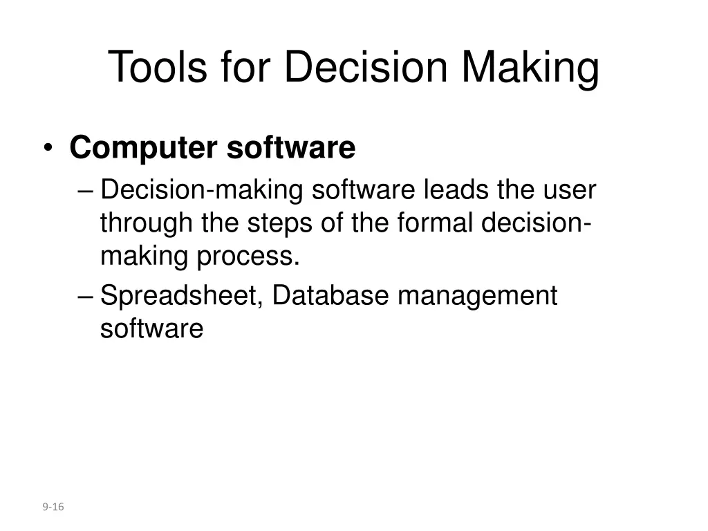 tools for decision making 3