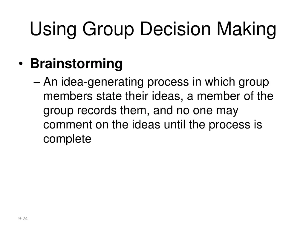 using group decision making 1