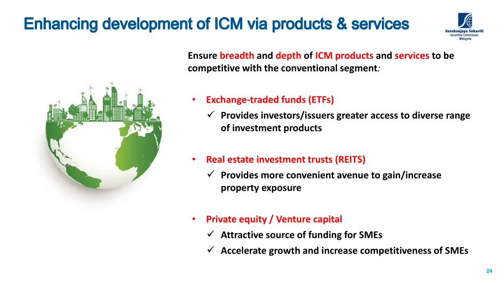 enhancing development of icm via products services