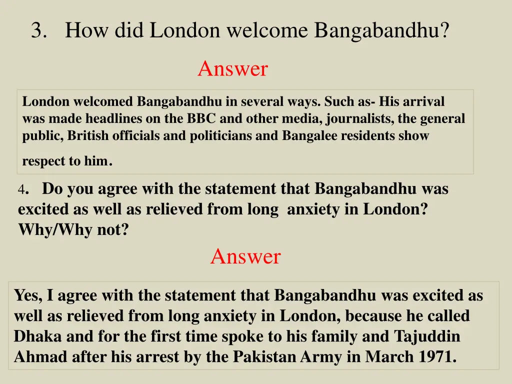 3 how did london welcome bangabandhu