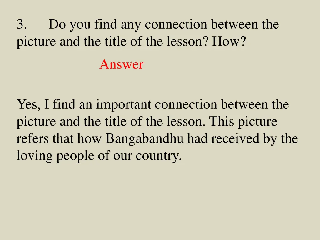 3 picture and the title of the lesson how answer