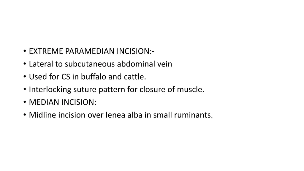 extreme paramedian incision lateral