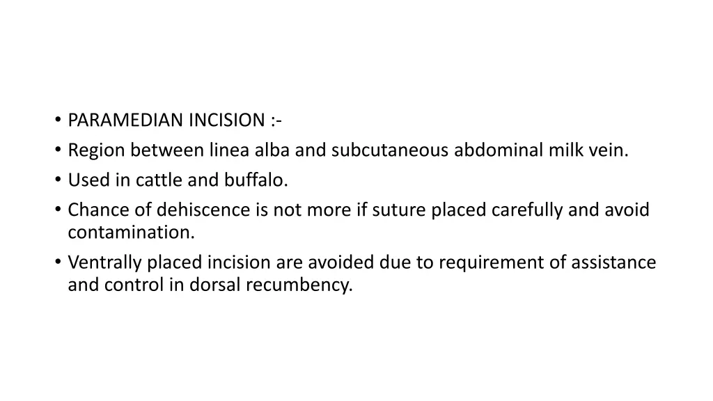 paramedian incision region between linea alba