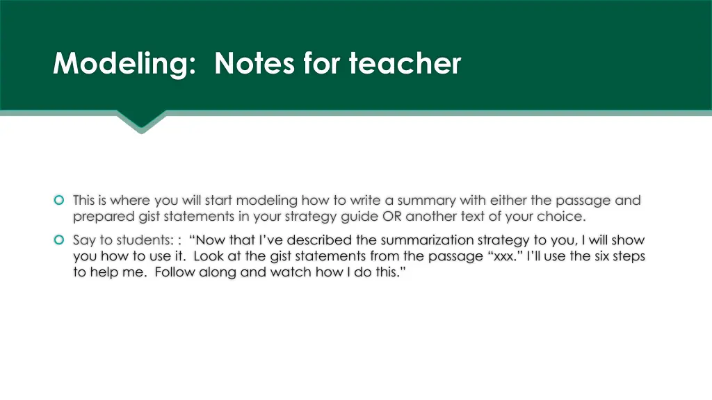 modeling notes for teacher 1