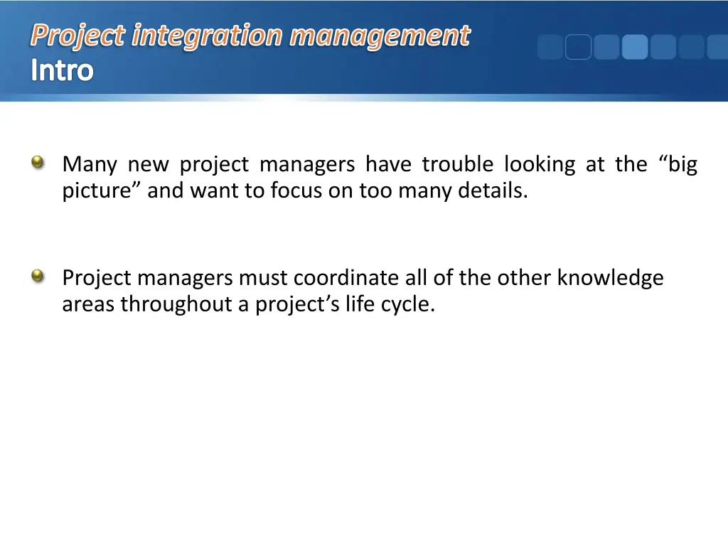 project integration management intro