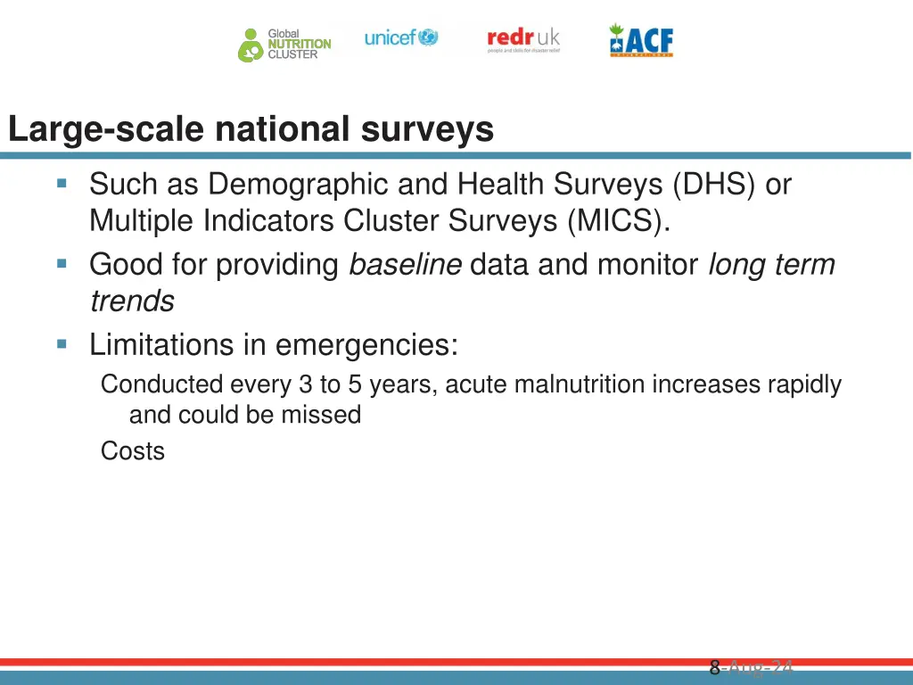 large scale national surveys