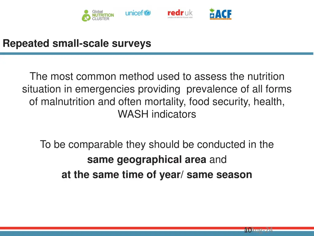 repeated small scale surveys