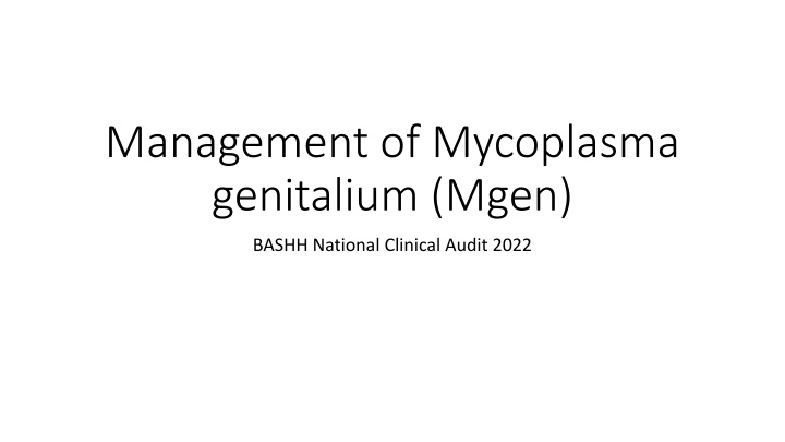 management of mycoplasma genitalium mgen