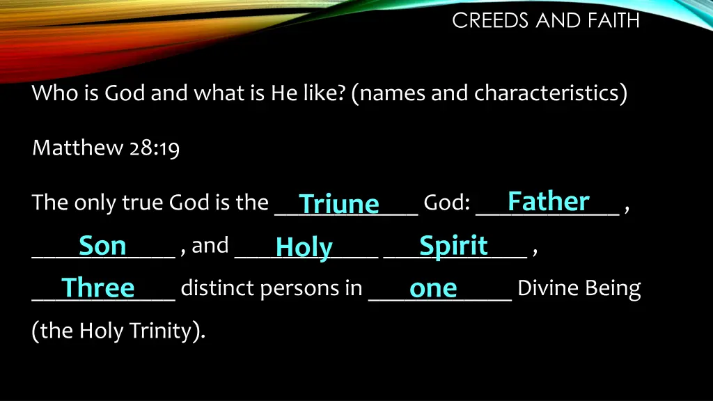 creeds and faith 12