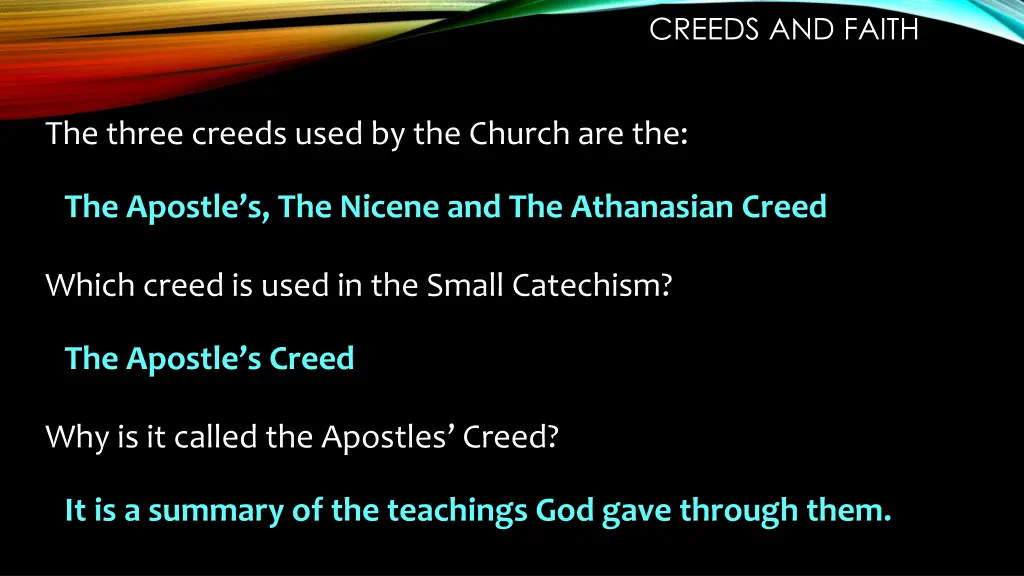 creeds and faith 3