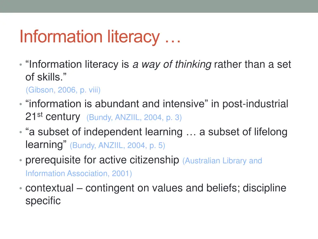 information literacy