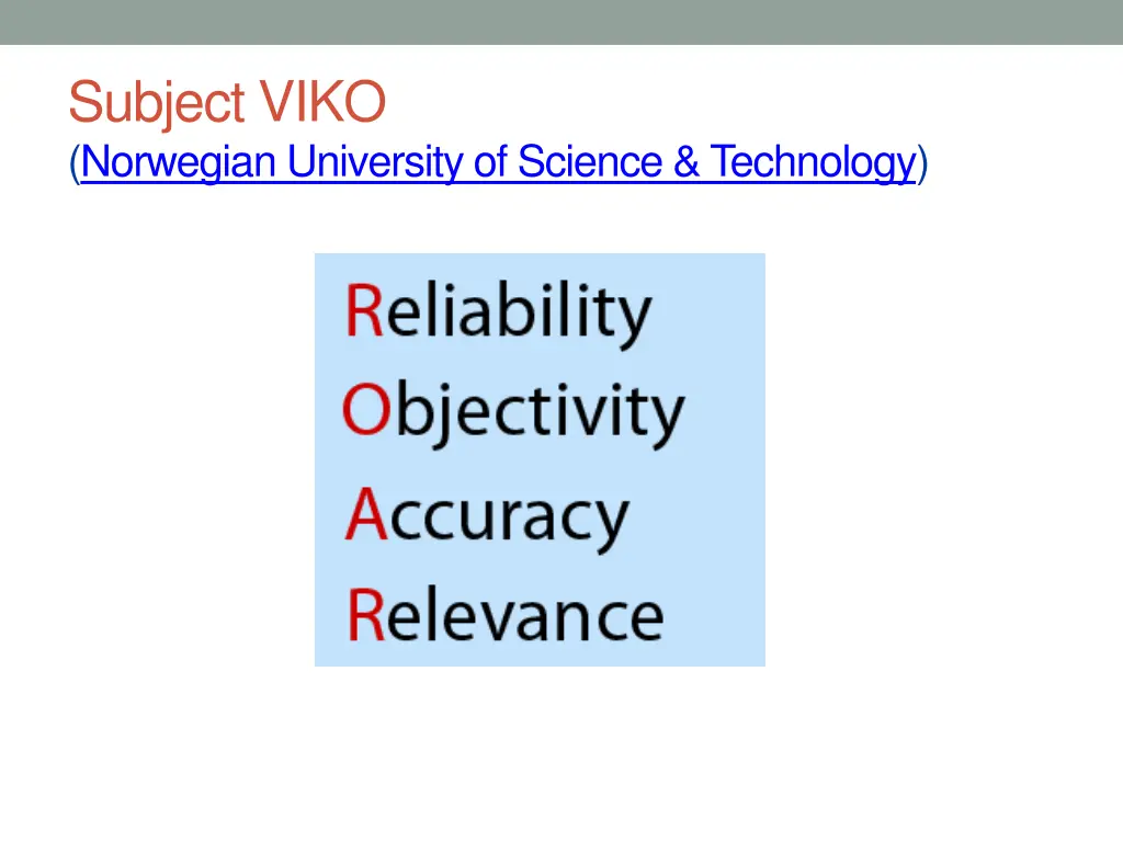 subject viko norwegian university of science