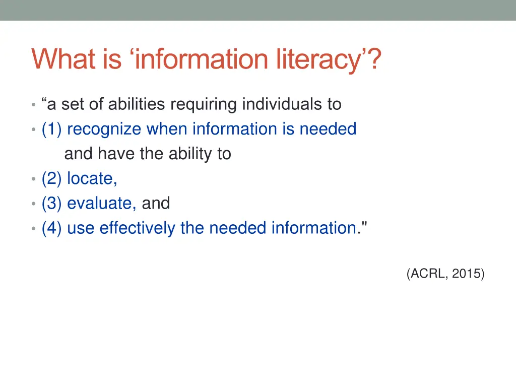 what is information literacy 1