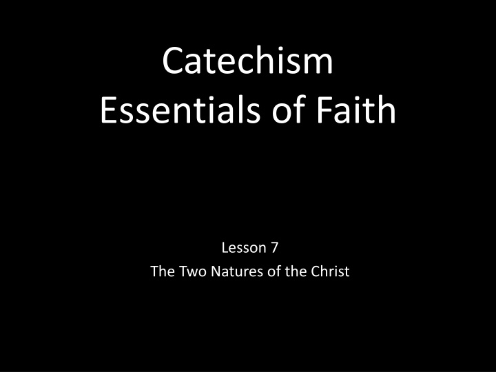 catechism essentials of faith