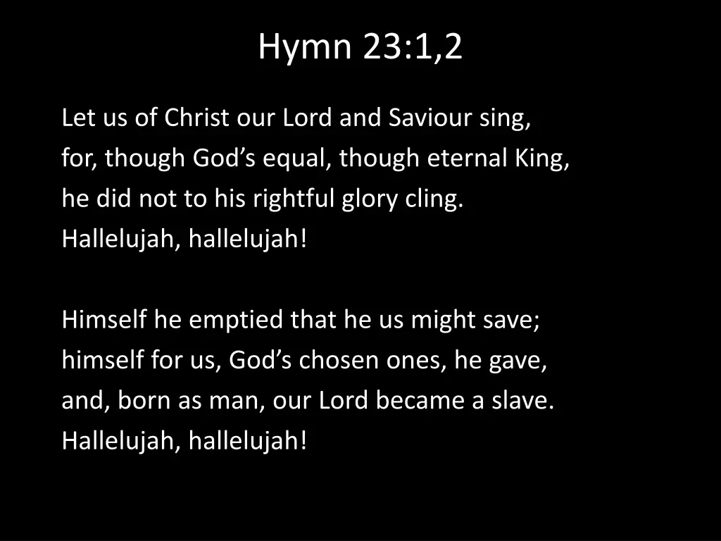 hymn 23 1 2