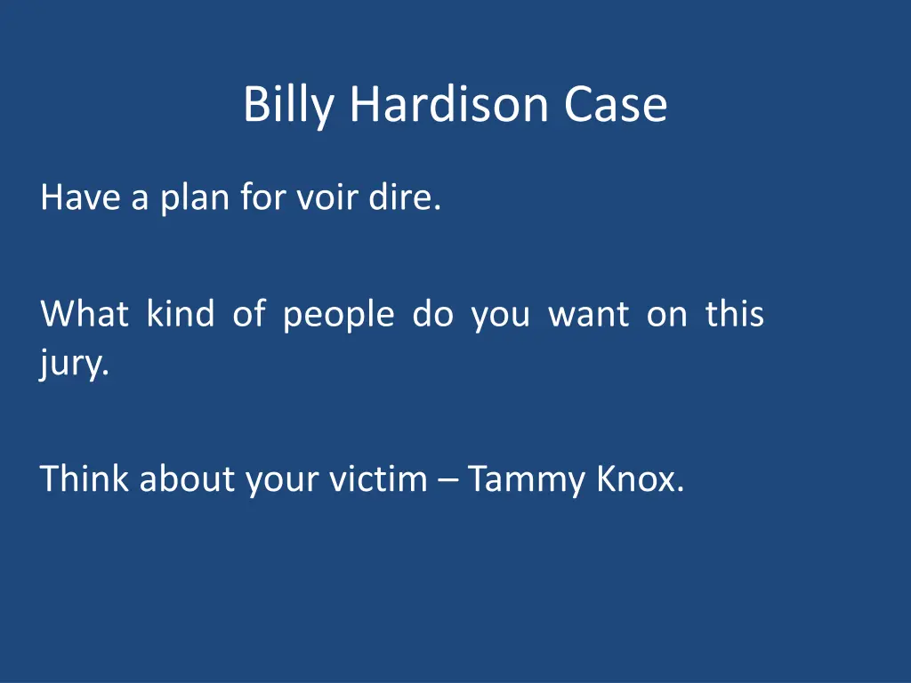 billy hardison case