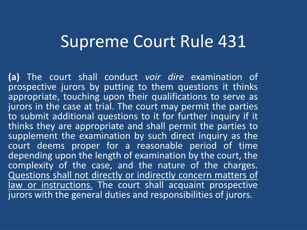 supreme court rule 431