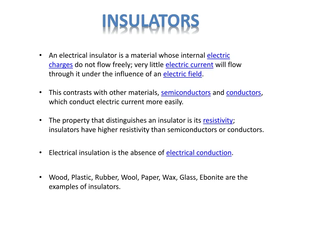 insulators