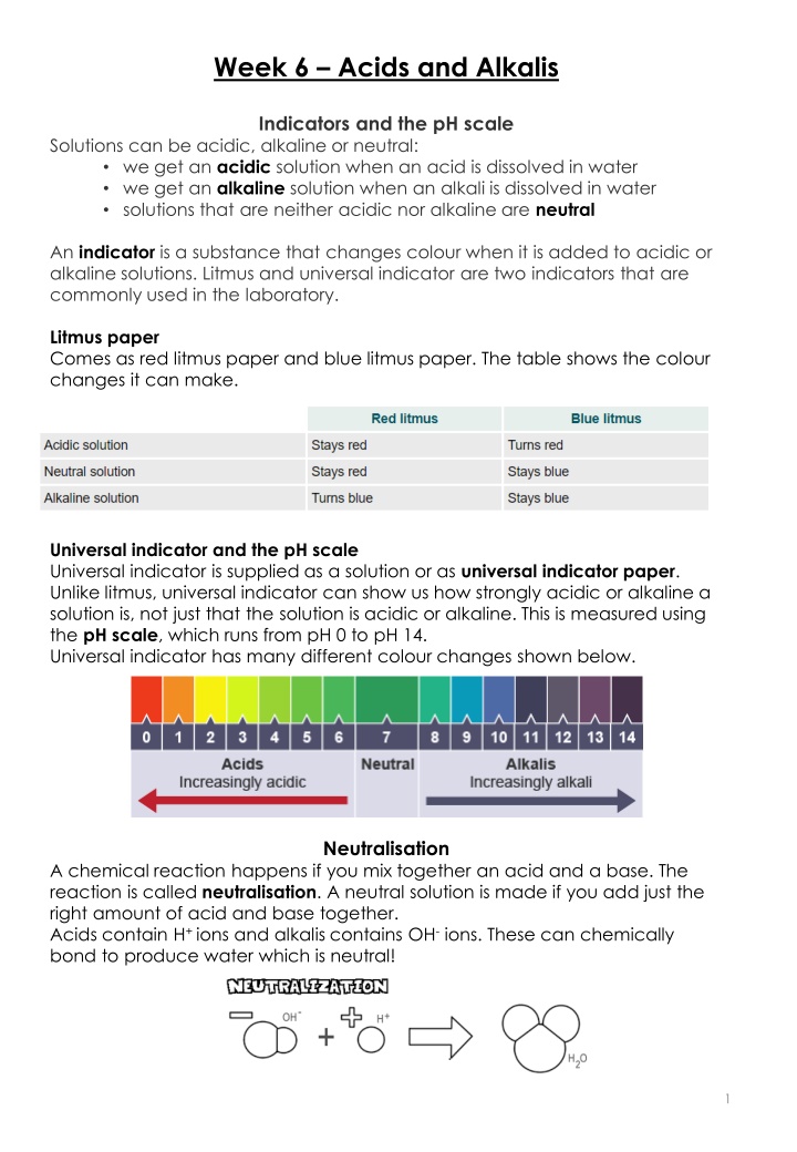 week 6 acids and alkalis