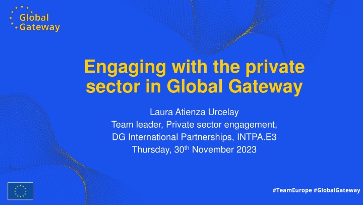 engaging with the private sector in global gateway