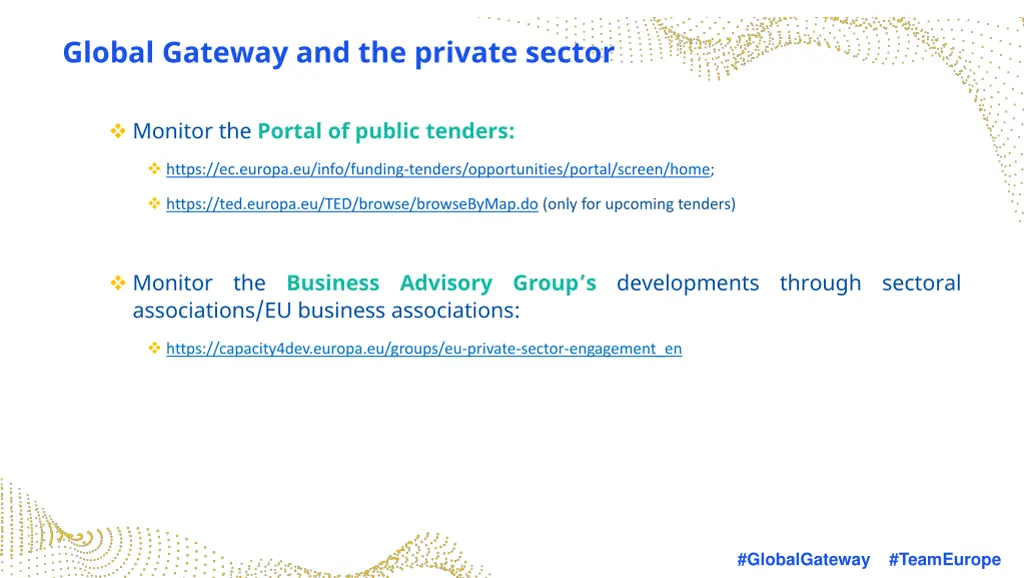 global gateway and the private sector 3