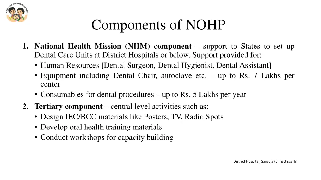 components of nohp