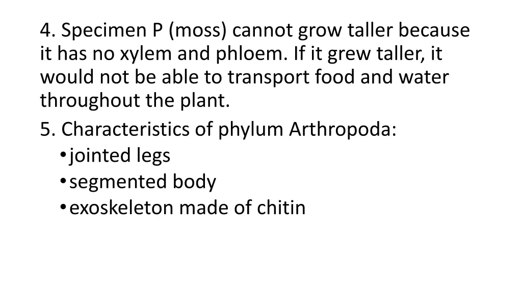 4 specimen p moss cannot grow taller because