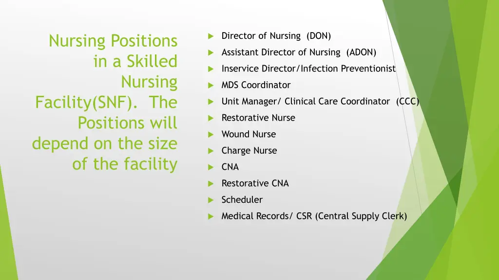 director of nursing don