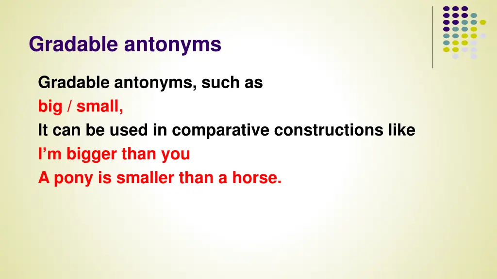 gradable antonyms