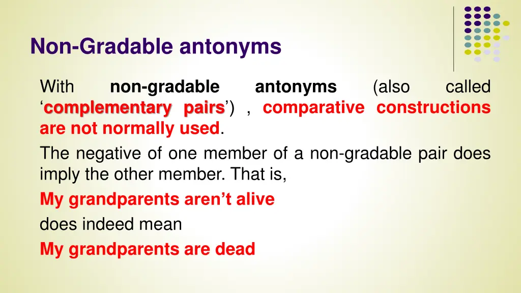 non gradable antonyms 1