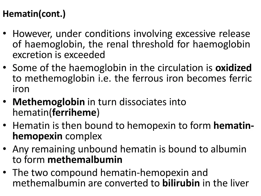 hematin cont