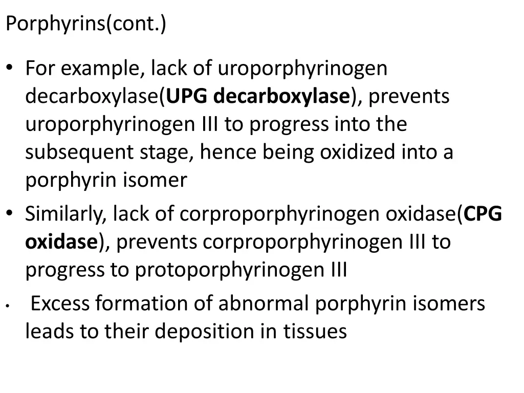 porphyrins cont