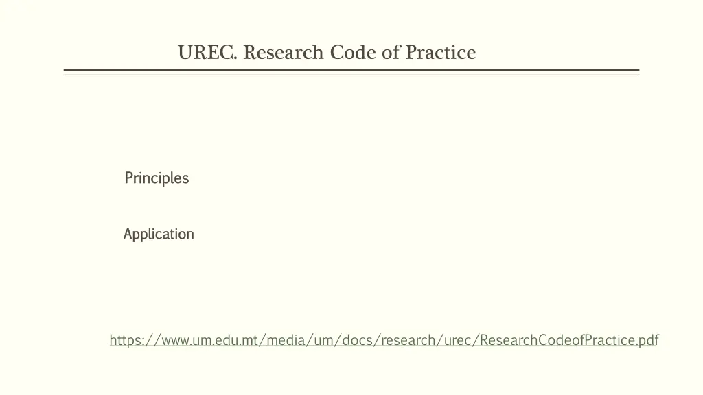 urec research code of practice